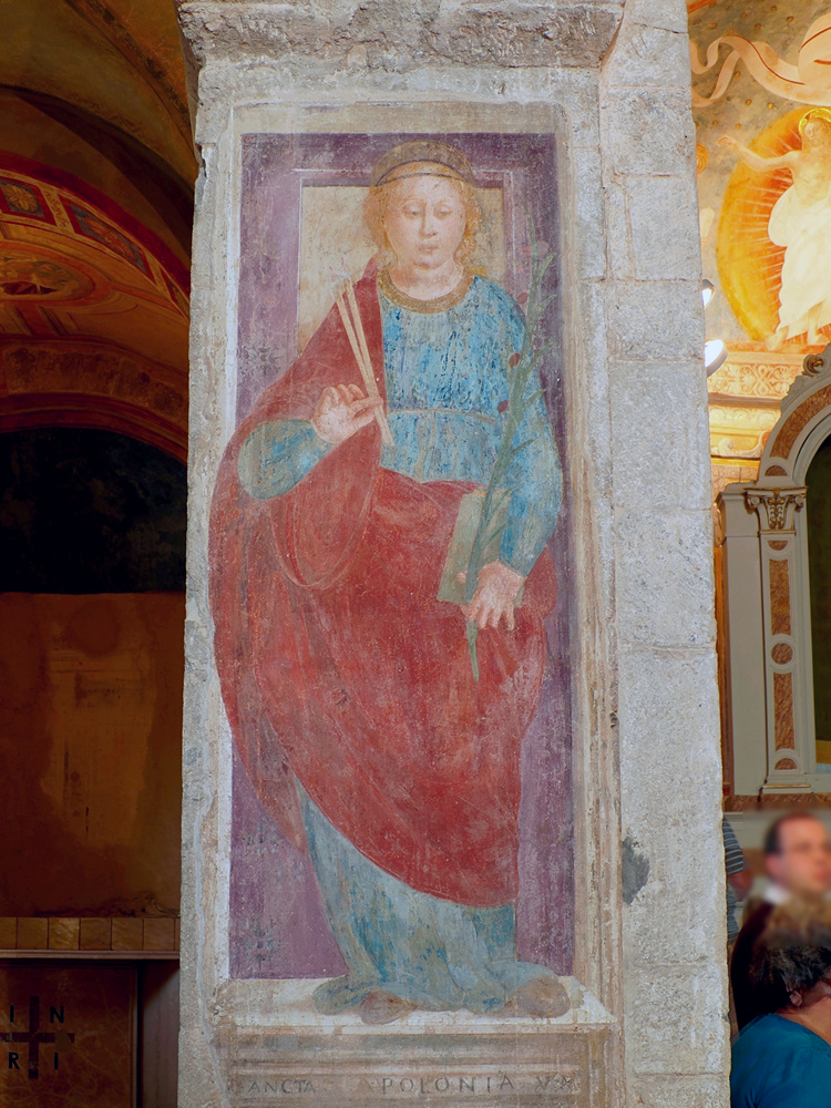 Bellusco (Monza e Brianza, Italy) - Fresco of St. Apollonia in the Church of Santa Maria Maddalena